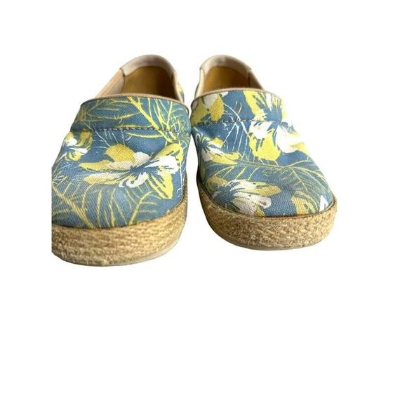 Dansko Clogs Victoria Tahiti Canvas Shoes Floral Blue Yellow Nurse 38 US 7.5-8 - Picture 2 of 10